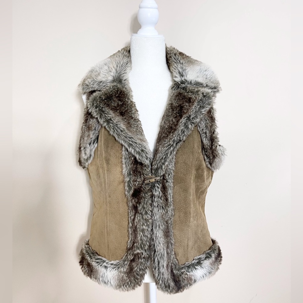 NWOT Live A Little Brown Leather Vest